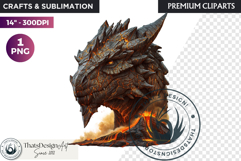 Fantasy Dragon Clipart, dragon PNG, Fantasy PNG graphics Product Image 1