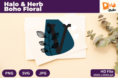 Halo &amp; Herb Boho Floral Monogram Product Image 1