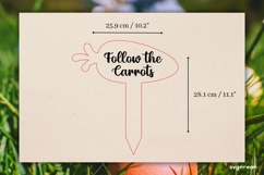 Egg Hunt Carrot Sign Laser Cut | Glowforge | SVG Product Image 2
