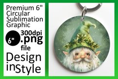 Springtime Soiree: Gnome Round Design Sublimation PNG Product Image 1