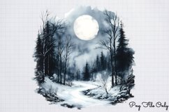 Gothic Spooky Winter Clipart PNG Product Image 1