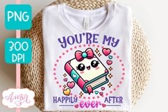 Valentines PNG design for book lovers, bookworm shirt PNG Product Image 2