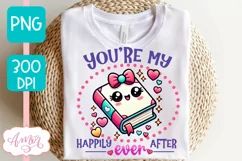 Valentines PNG design for book lovers, bookworm shirt PNG Product Image 2