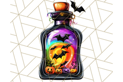 Bright Halloween Potion Bottle PNG Clipart, Holiday Elements Product Image 4