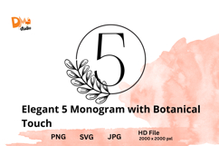 Elegant Monogram with Botanical Touch Product Image 1