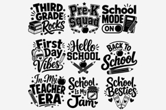 Back To School PNG Bundle | Teacher Grade Level School Quote Product Image 2
