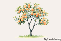 Pastel Spring Trees Clipart PNG Product Image 1