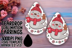 Whimsical Teardrop Earrings Design Art , Christmas Product Image 1