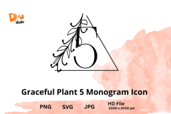 Graceful Plant Monogram Icon Product Image 1