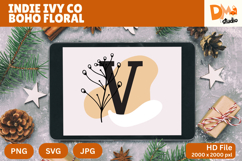 Indie Ivy Co Boho Floral Monogram Product Image 1