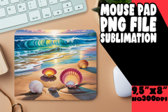 Unique Mouse Pad Design Ideas PNG, Summer Beach Product Image 1
