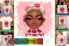Joyful PNG Designs for Gifts, Afro Girl Product Image 1
