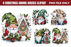 Christmas Gnome Houses Clipart Product Image 1