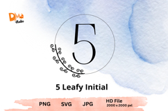 Leafy Initial Monogram - Nature Inspired Letters Product Image 1