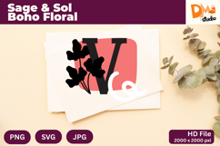 Sage &amp; Sol Boho Floral Monogram Product Image 1