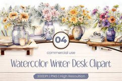 Writer Desk Clipart PNG Product Image 1