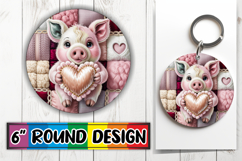 Luminous Car Coasters Round Design, Valenines Animals Product Image 1