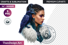 Fantasy Boreal Winter Girl Warrior &amp; Ice Queen Clipart Product Image 1