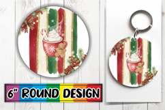 Cheerful Round Coasters PNG, Christmas Product Image 1