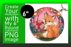 Whimsical Round Design Keychain Template , Valentines Product Image 1