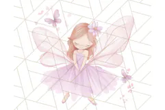 Pastel Purple Fairy Garden Clipart Enchanted Cottagecore Png Product Image 4