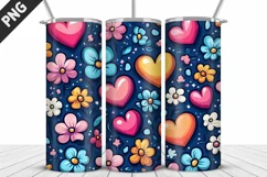 Lovely Hearts Tumbler Design | Valentine's Day Tumbler Wrap Product Image 5
