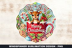 Merry Christmas Wind Spinner Sublimation Design Product Image 1