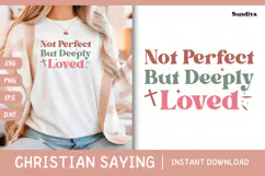 Christian Quote SVG - Faith Saying | Deeply Loved Product Image 1