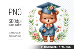 Graduation Animals Clipart PNG Bundle, High Quality PNG File Product Image 6