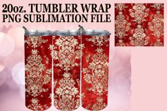 Red Patterned Tumbler Wrap Sublimation Product Image 1