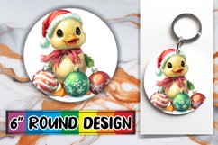 Dynamic Keychain Circle Design Artwork , Xmas Product Image 1