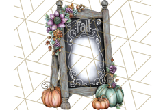 Fall Market Stall Clipart PNG, Rustic Autumn Clip Art Product Image 4