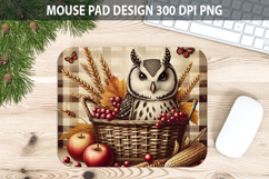 Owl Mouse pad Sublimation - Thanksgiving PNG Design Product Image 1