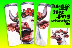 Colorful Bovine Tumbler Sublimation - 20oz Product Image 1