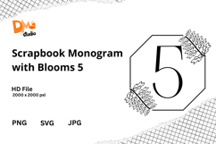 Scrapbook Monogram with Blooms Product Image 1