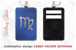 VIRGO Diamond Zodiac Sign - Cards Holder Keychain Product Image 1