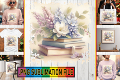 RADIANT TSHIRT Art Ideas, Book and flower Product Image 1