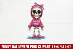 Funny Halloween Pink Clipart PNG Product Image 1