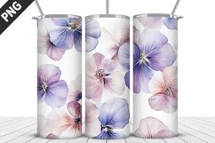 Flowers Tumbler Wrap | Sublimation Design | Tumbler PNG Product Image 1