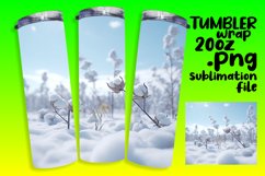 Christmas Snowy Scenery 20oz Tumbler Wrap Product Image 1
