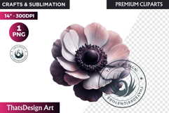Moody Rose Gold &amp; Mauve Flowers PNG, Dark Romance Clipart Product Image 1