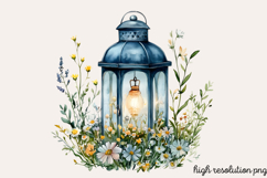 Spring Neutral Blue Clipart PNG Product Image 1
