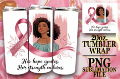 Cheerful Reflections 20oz tumbler wrap, Cancer Product Image 1