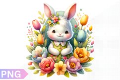 Spring Bunny Clipart - Bunny sublimation PNG Design Product Image 1