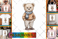 Dazzling TSHIRT Gift Ideas PNG, Teddy Bear Product Image 1