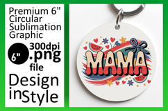 Vibrant Round Design Coaster Template , Mama Product Image 1