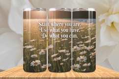 Positive Affirmations 20oz Tumbler wrap Inspirational Quotes Product Image 1
