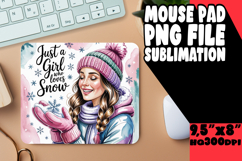 TIMELESS DESK PAD FUN PNG, Just A Girl Product Image 1