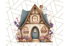 Whimsical Cottagecore Cottage PNG Clipart, Fairy House Png Product Image 4