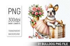 Cute French Bulldog Clipart PNG, Bulldog Graphic Design Product Image 1